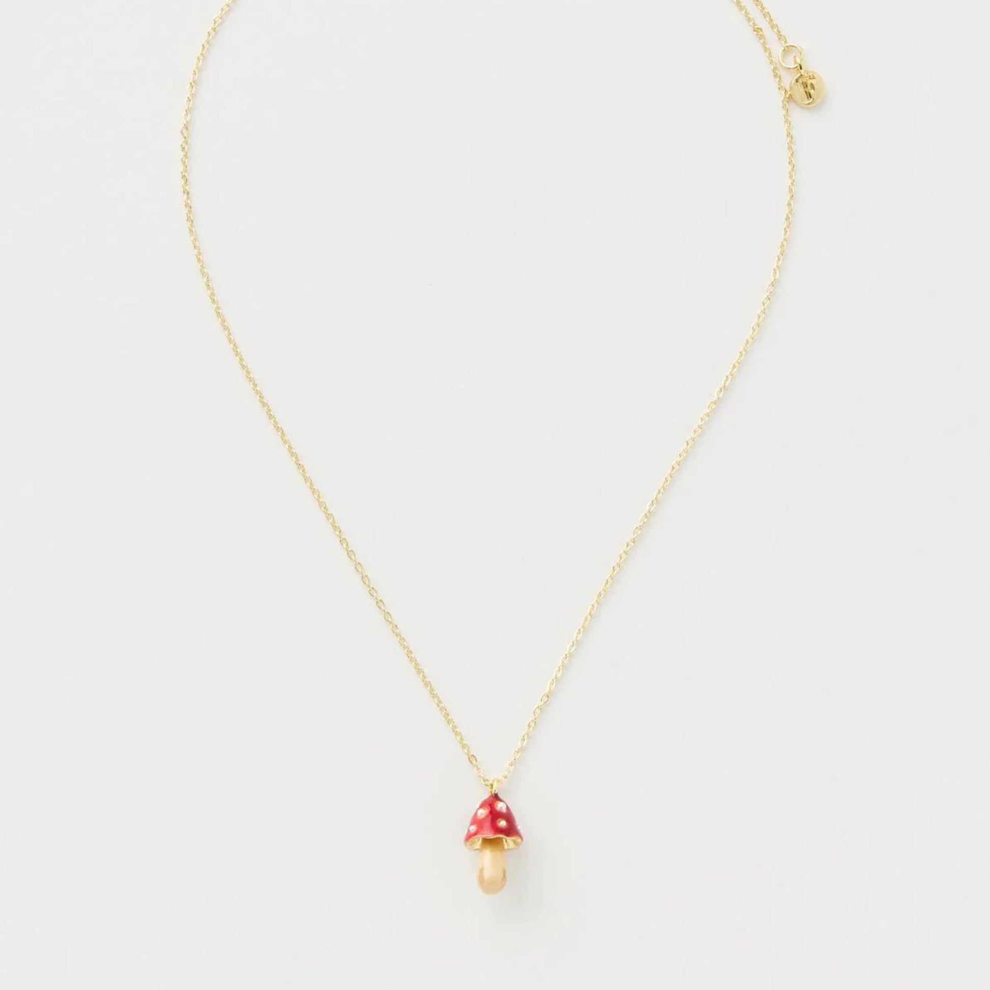 Enamel Mushroom Necklace - The Little Jewellery Company