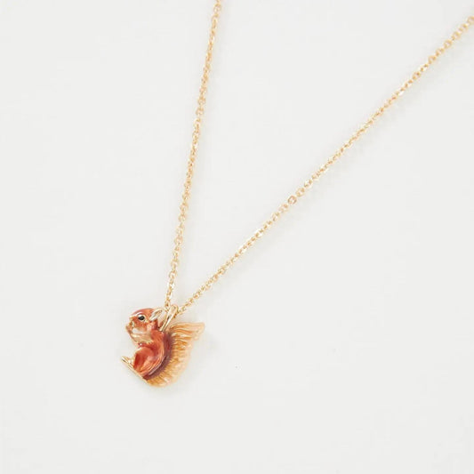 Enamel Red Squirrel Necklace - The Little Jewellery Company
