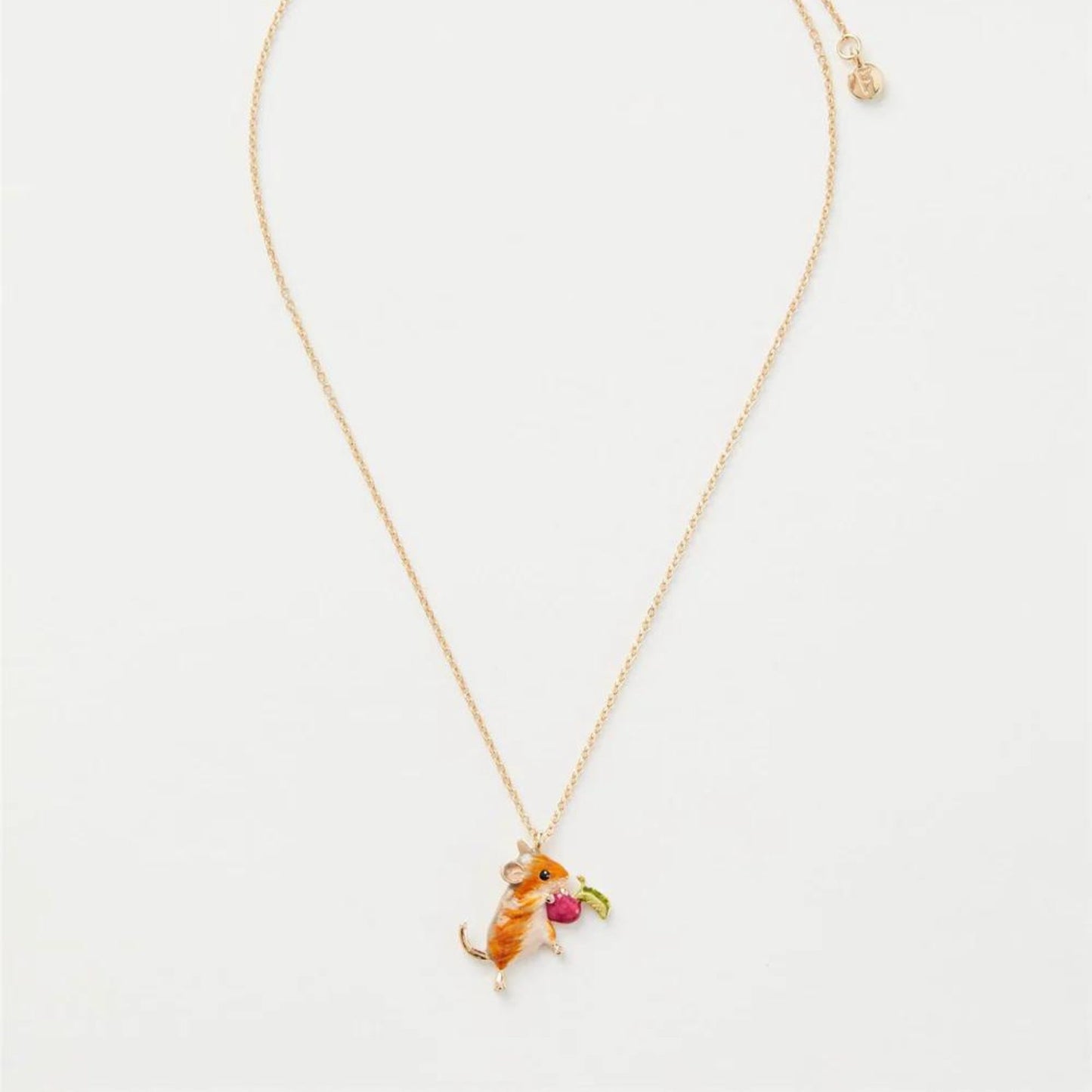 Enamel Vole Short Necklace - The Little Jewellery Company