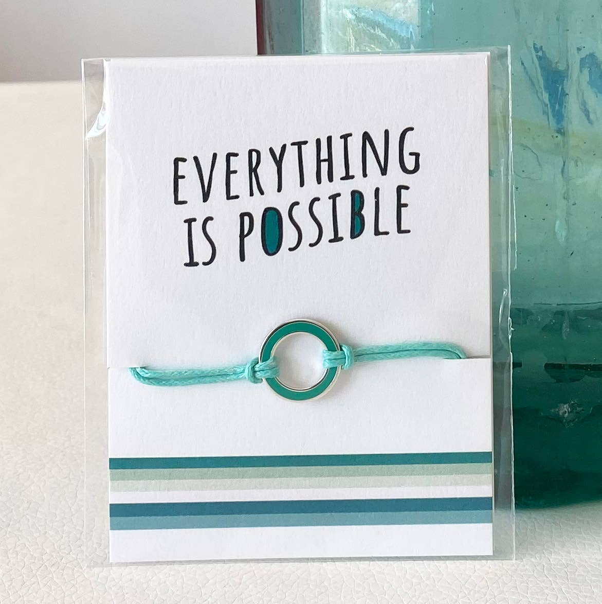 ‘Everything is possible’ Sentiment String Charm Bracelet - The Little Jewellery Company