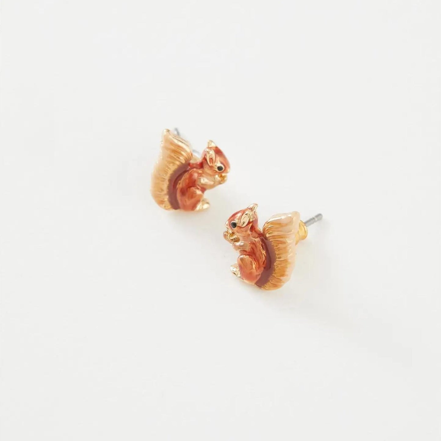 Fable Enamel Red Squirrel Earrings - The Little Jewellery Company