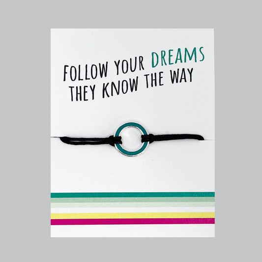 ‘Follow your dreams’ Sentiment String Charm - The Little Jewellery Company