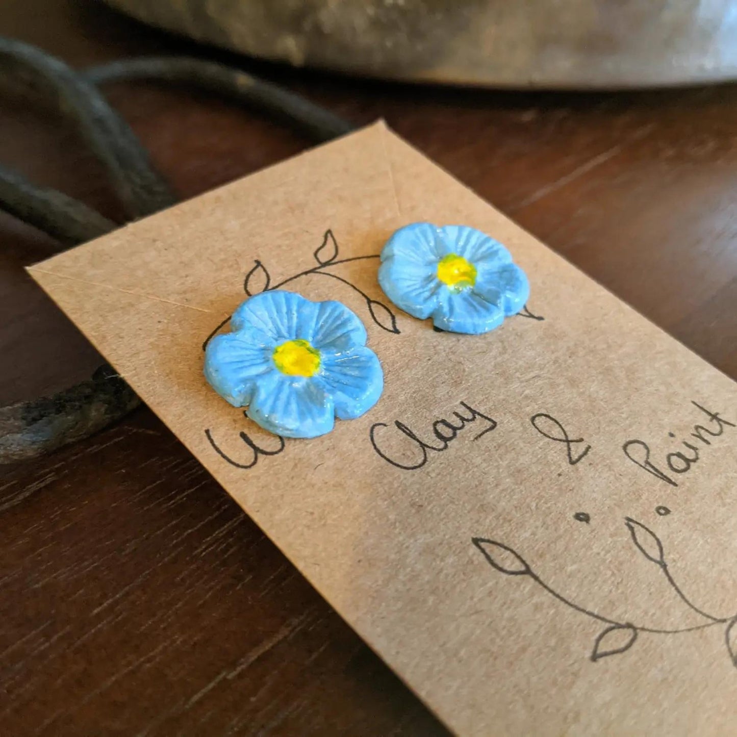 Forget-me-not Flower Studs - The Little Jewellery Company
