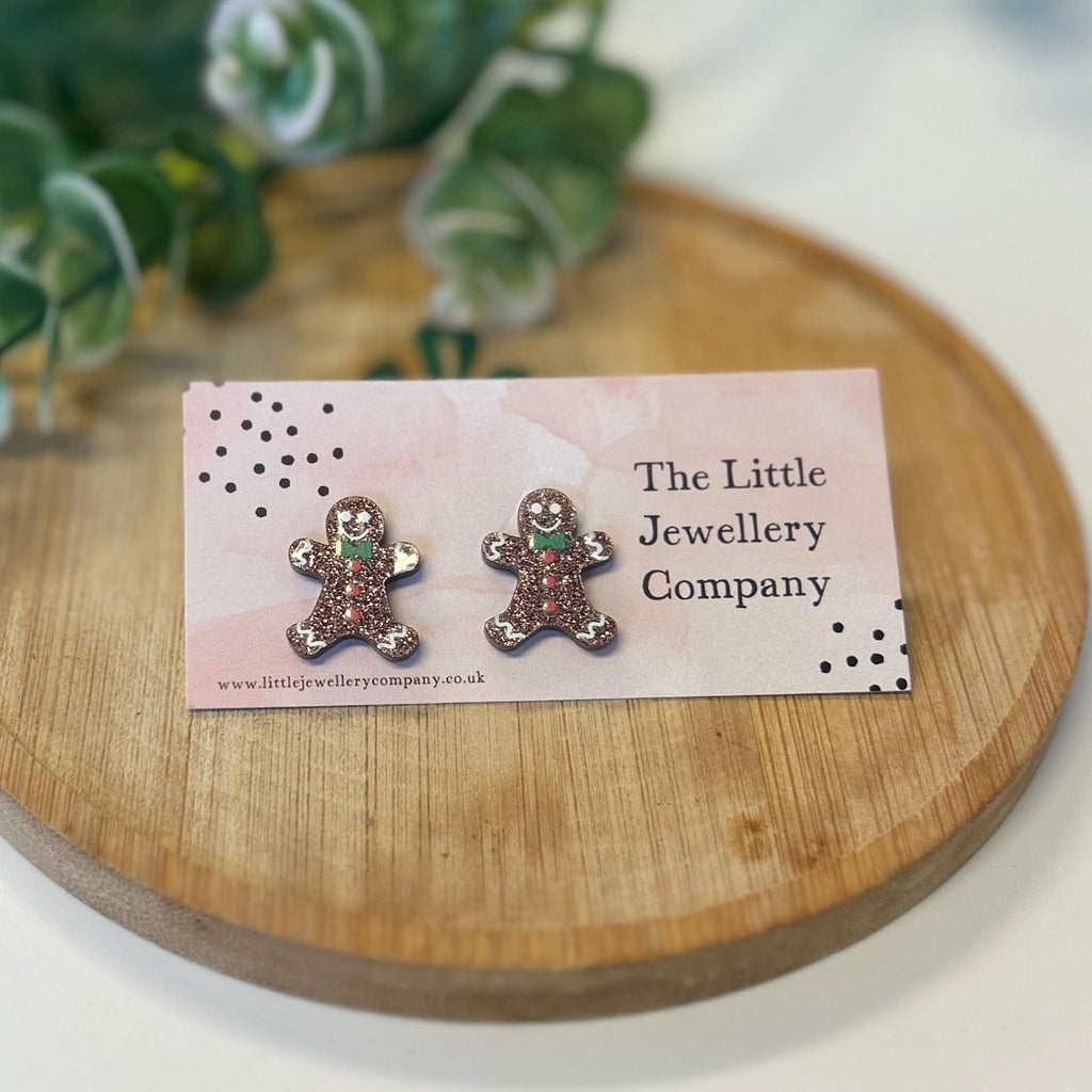 Gingerbread Studs - The Little Jewellery Company