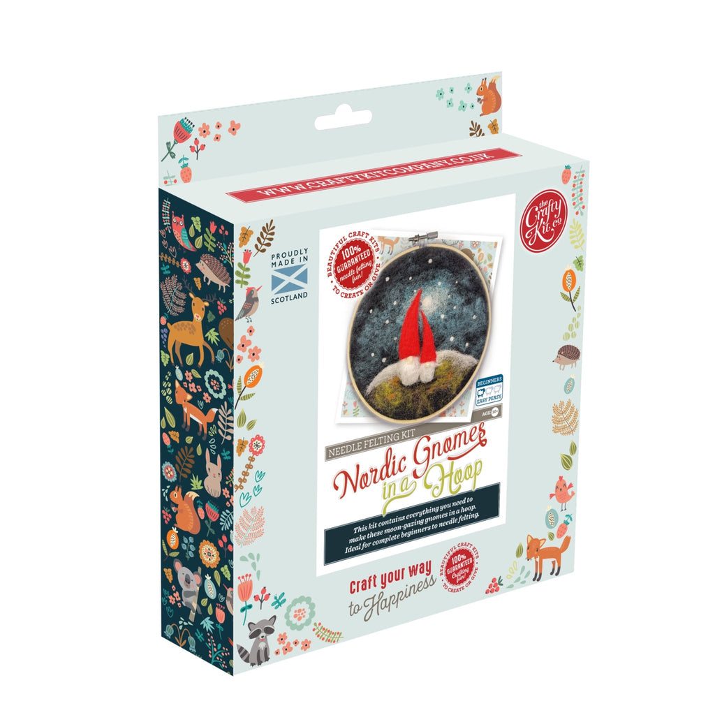 Gnomes in a Hoop Needle Felting Craft Kit - The Little Jewellery Company