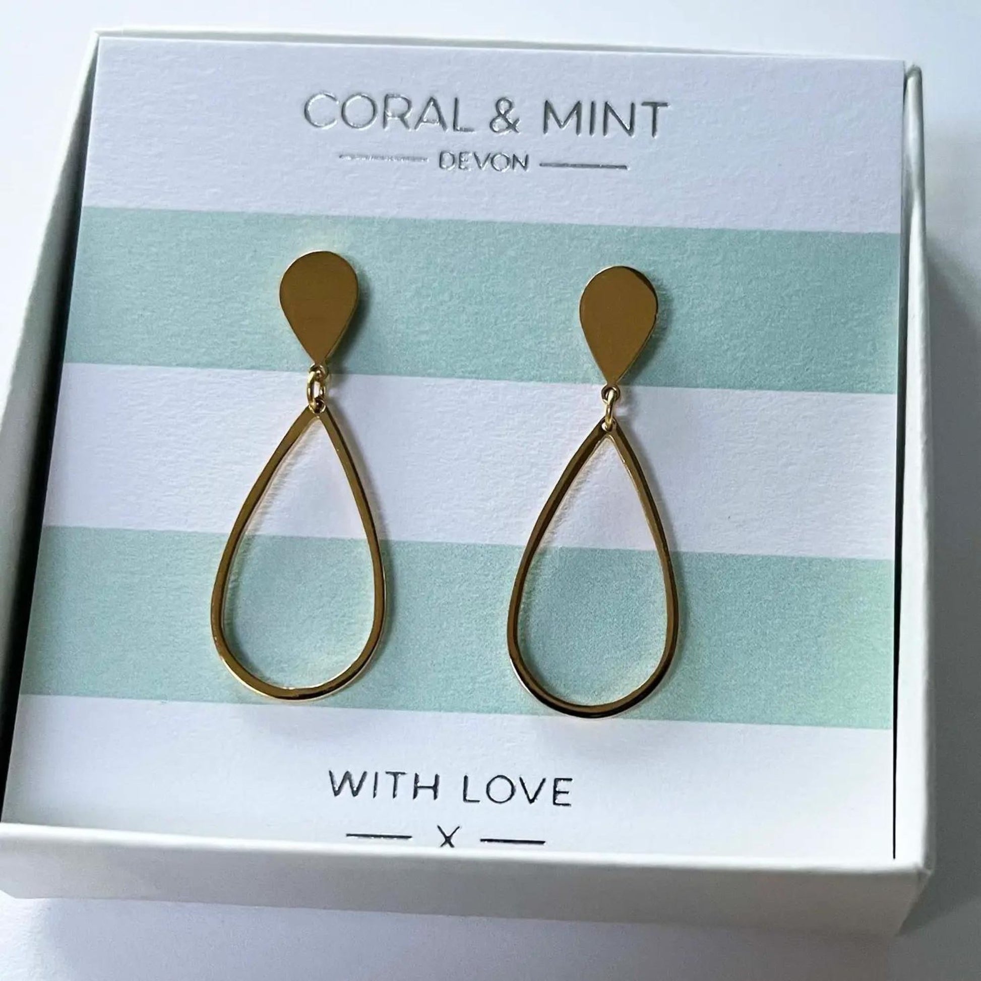 Gold Drop Earrings - The Little Jewellery Company