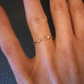 Gold Initial Ring - F - The Little Jewellery Company