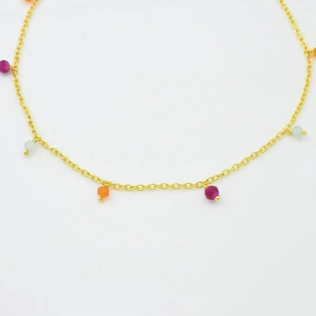 Gold Plated Gemstone Bracelet - The Little Jewellery Company
