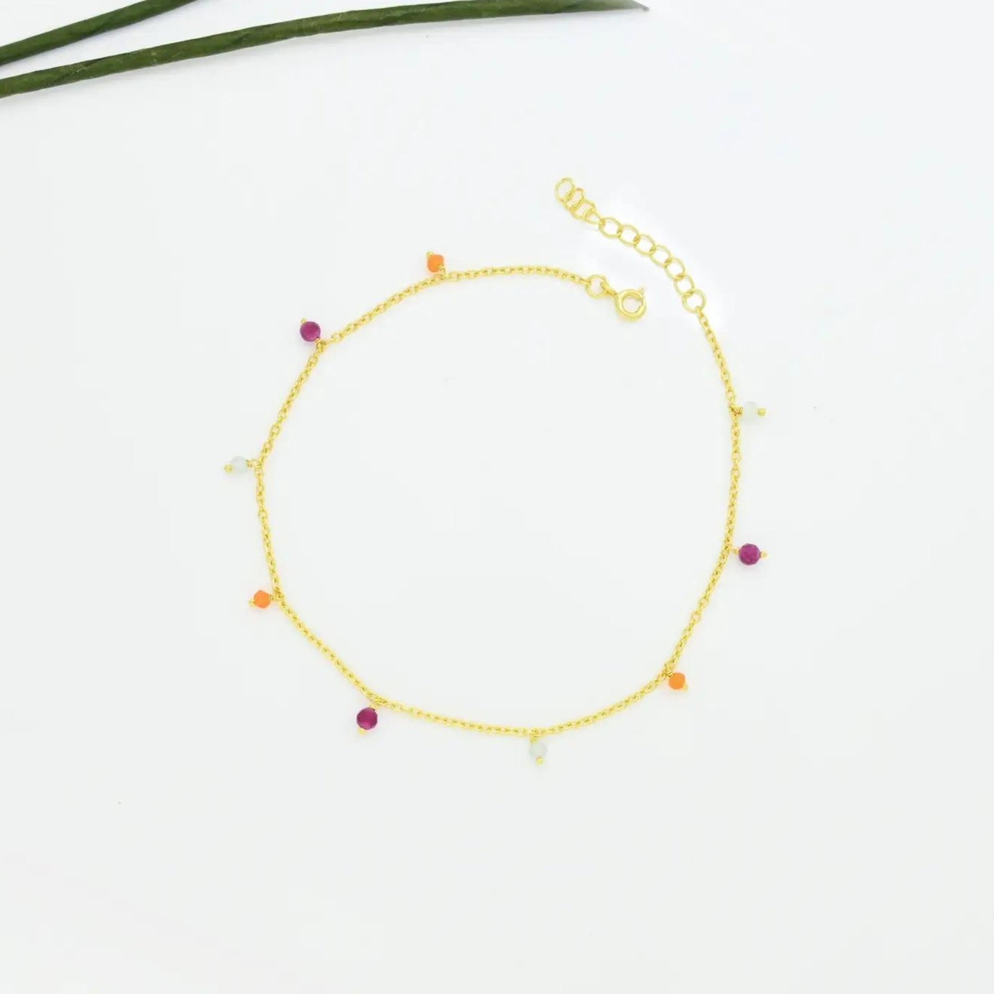 Gold Plated Gemstone Bracelet - The Little Jewellery Company