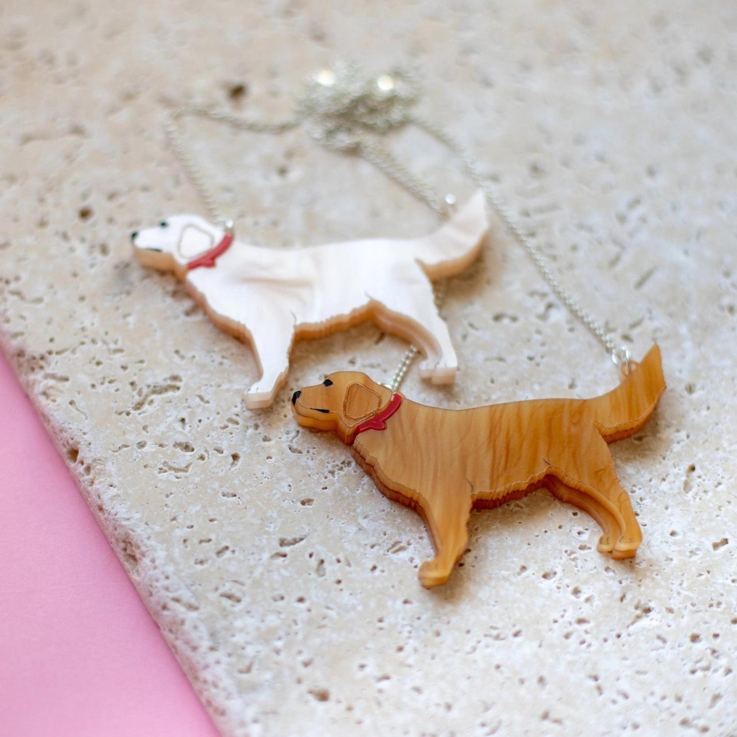 Golden Retriever Necklace: Pearl - The Little Jewellery Company