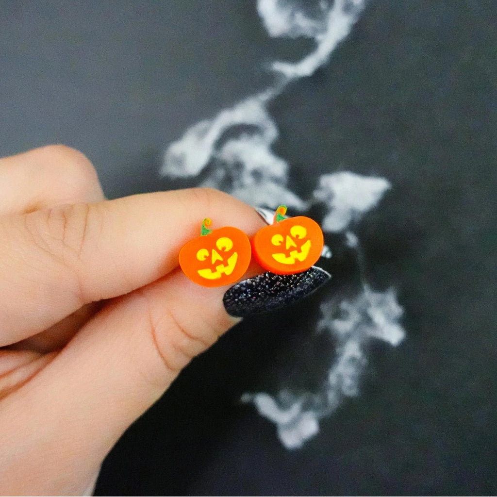 Halloween Pumpkin Stud Earrings - The Little Jewellery Company
