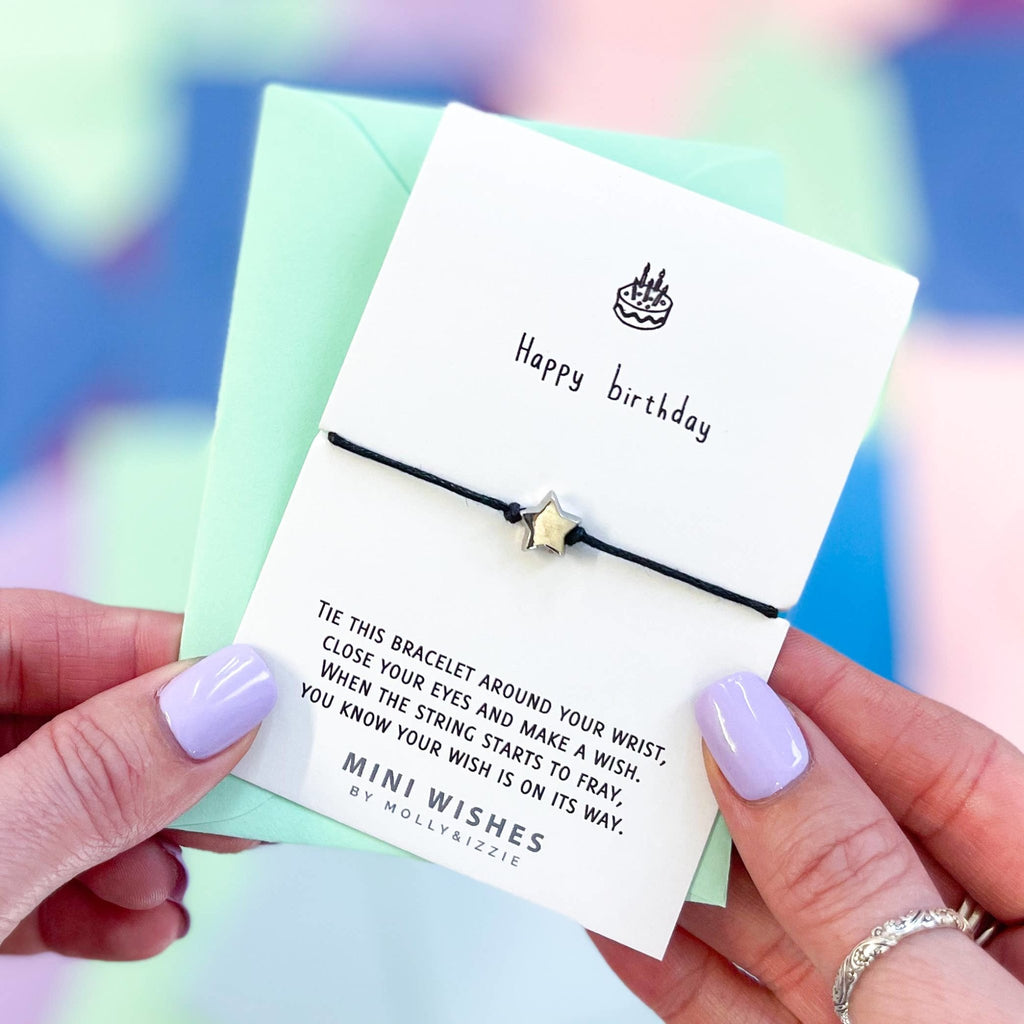 Happy Birthday Mini Wish Bracelet - The Little Jewellery Company