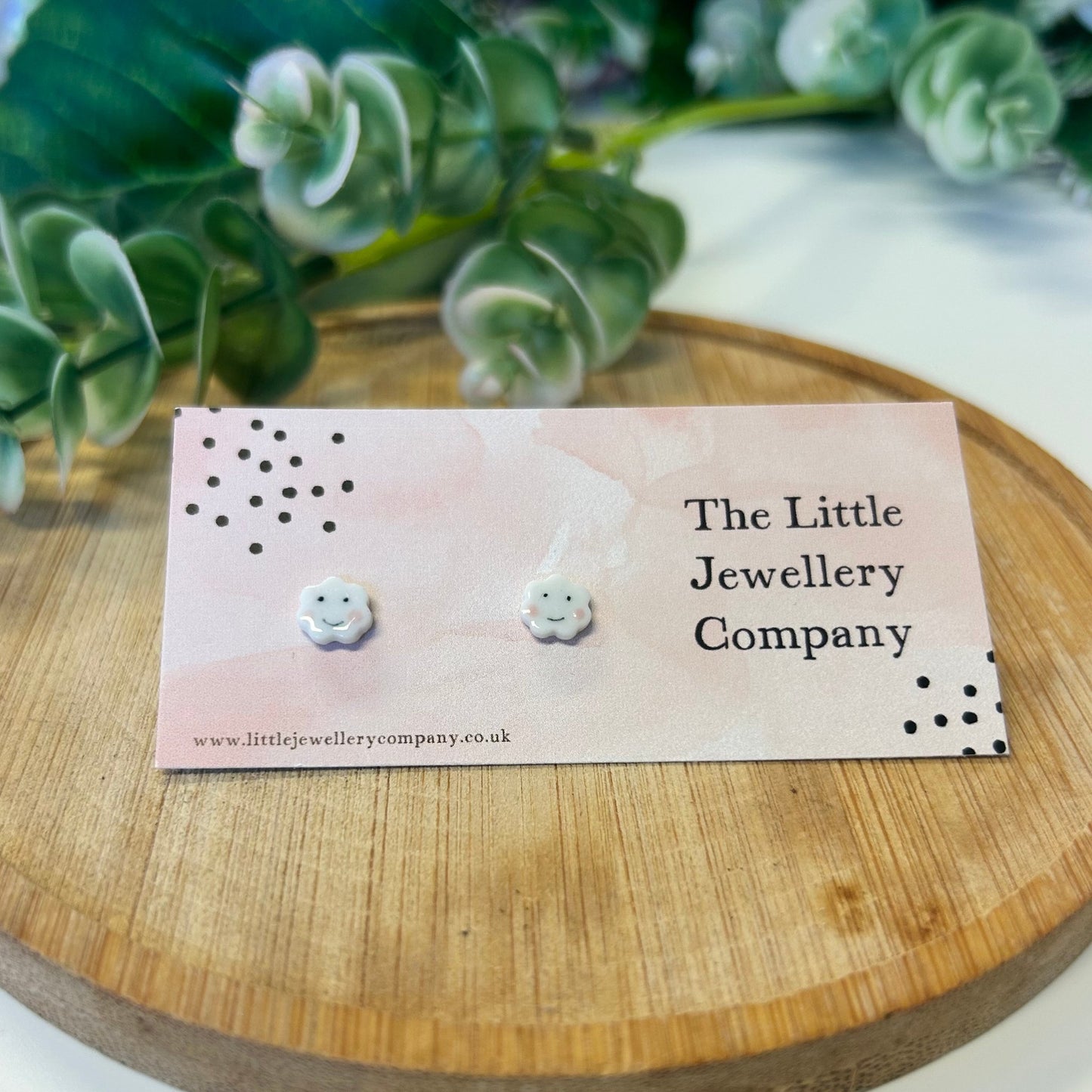 Happy Cloud Studs - The Little Jewellery Company