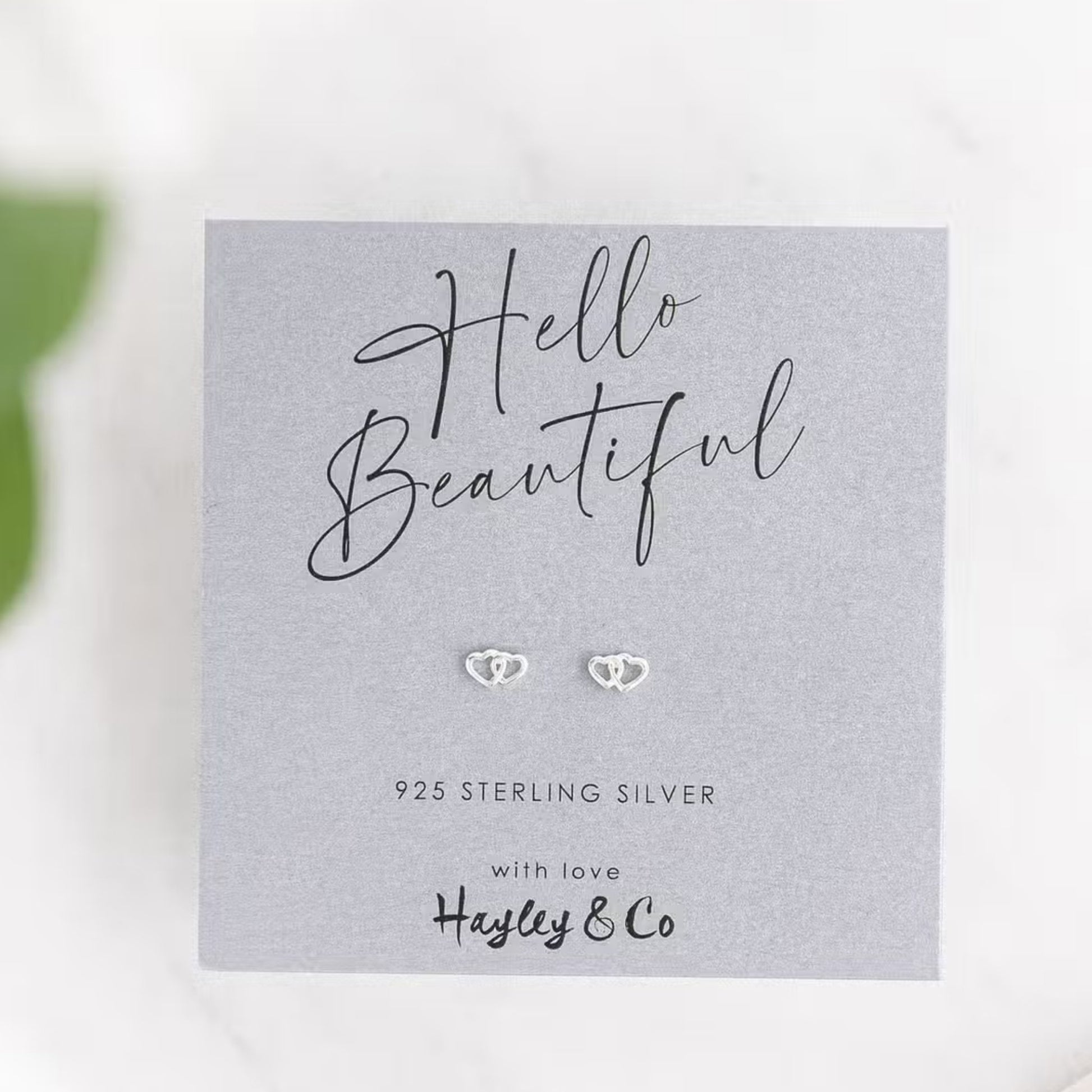 Hello Love Heart Sterling Silver Earrings - The Little Jewellery Company
