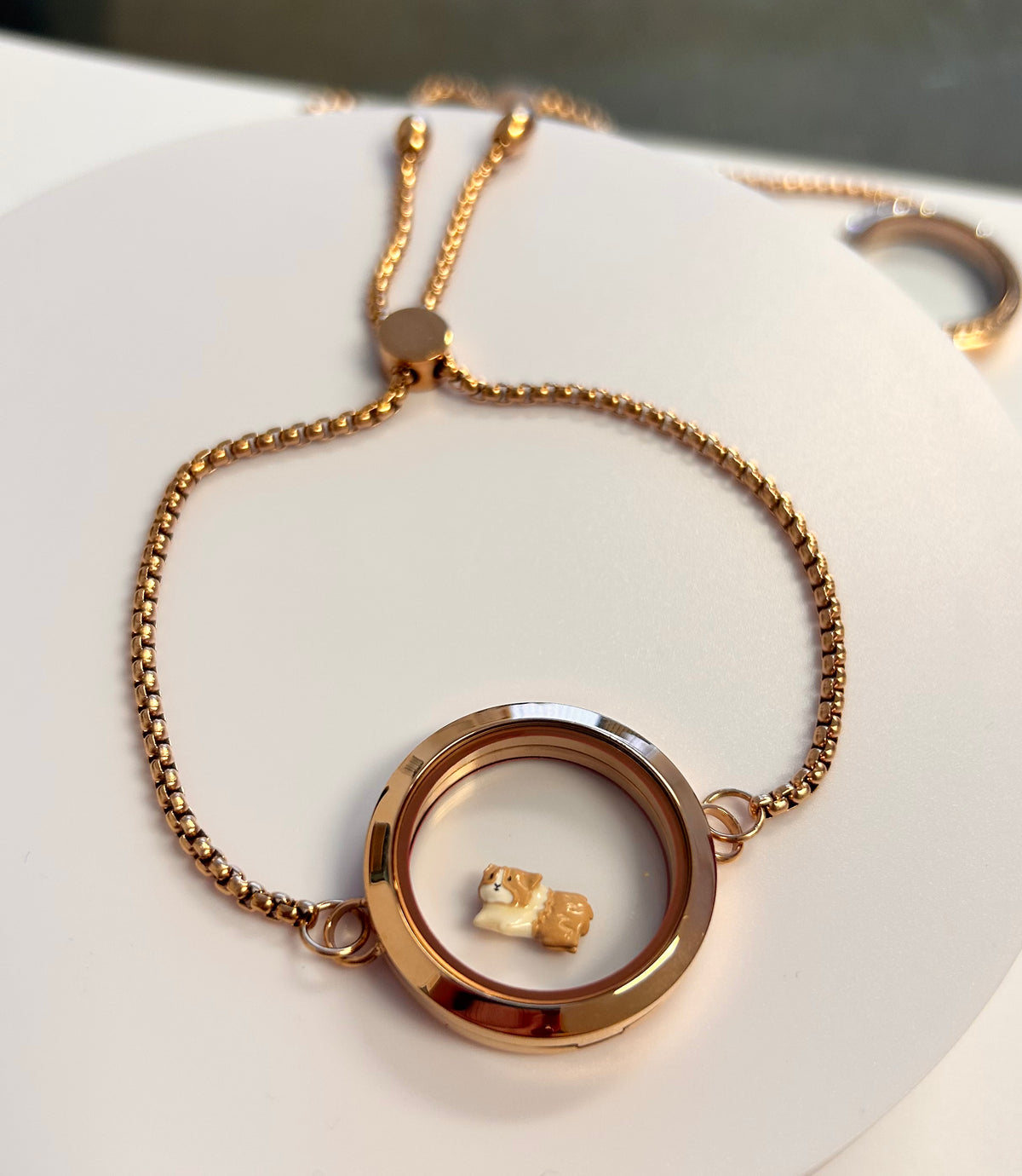 Rose Gold Memory Locket Bracelet – Large – The Little Jewellery Company