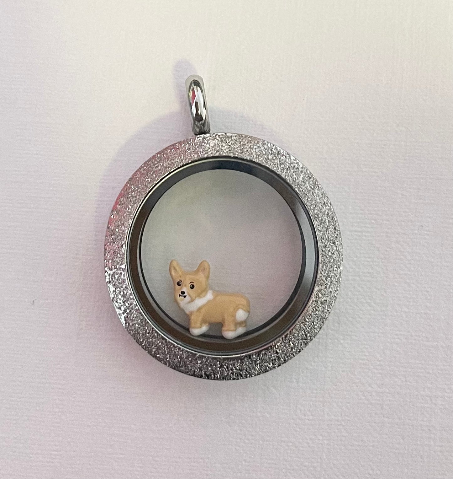 Memory Locket Charm - Cheeky Corgi