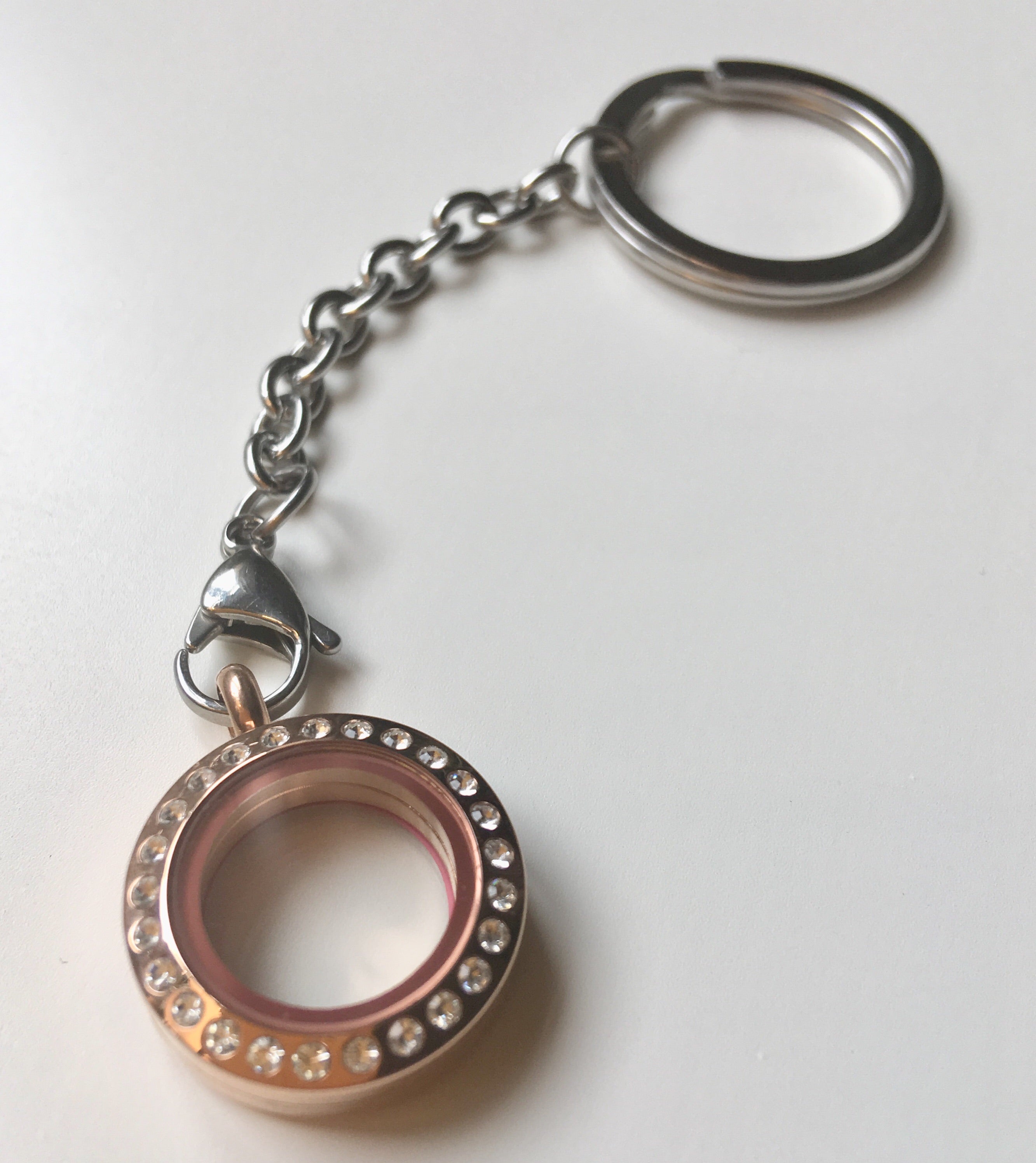 Memory Locket Rose Gold Crystal - Small