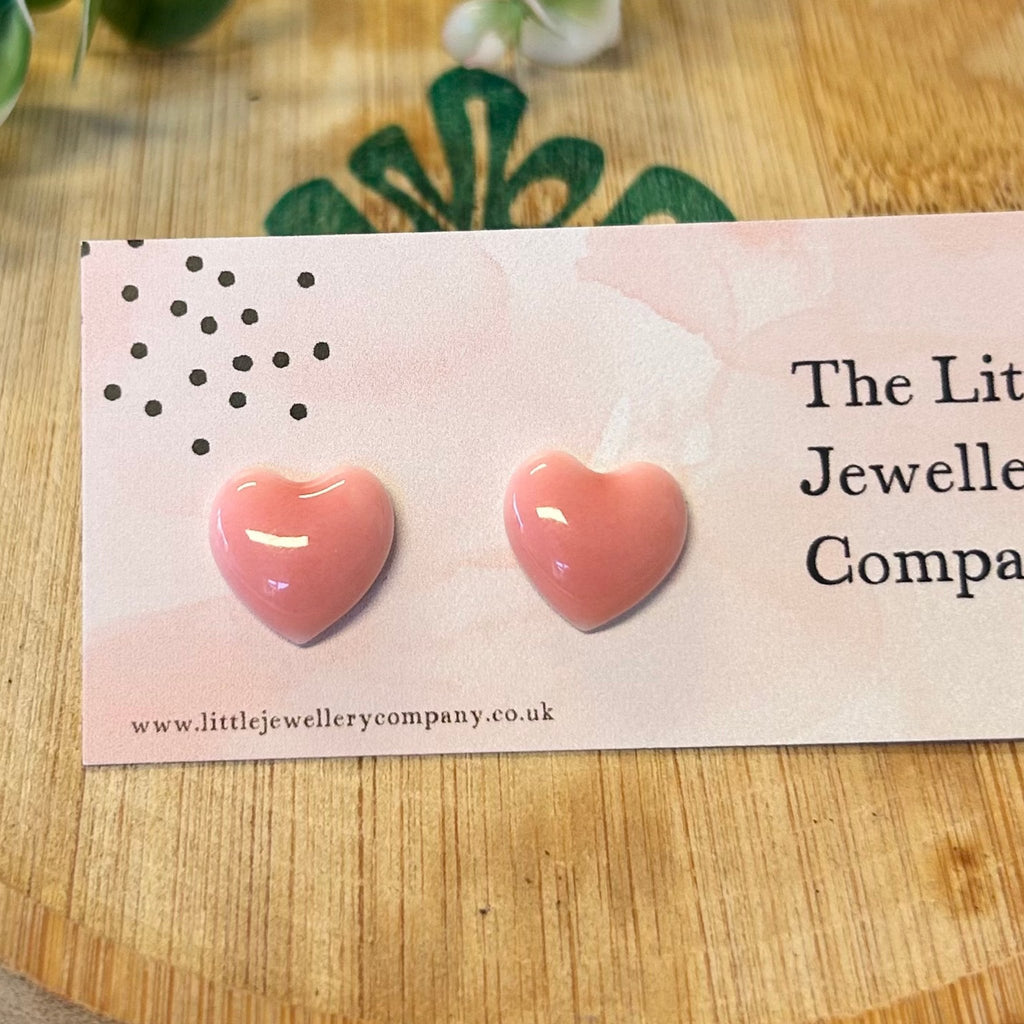 Juicy Heart Studs (Pink) - The Little Jewellery Company