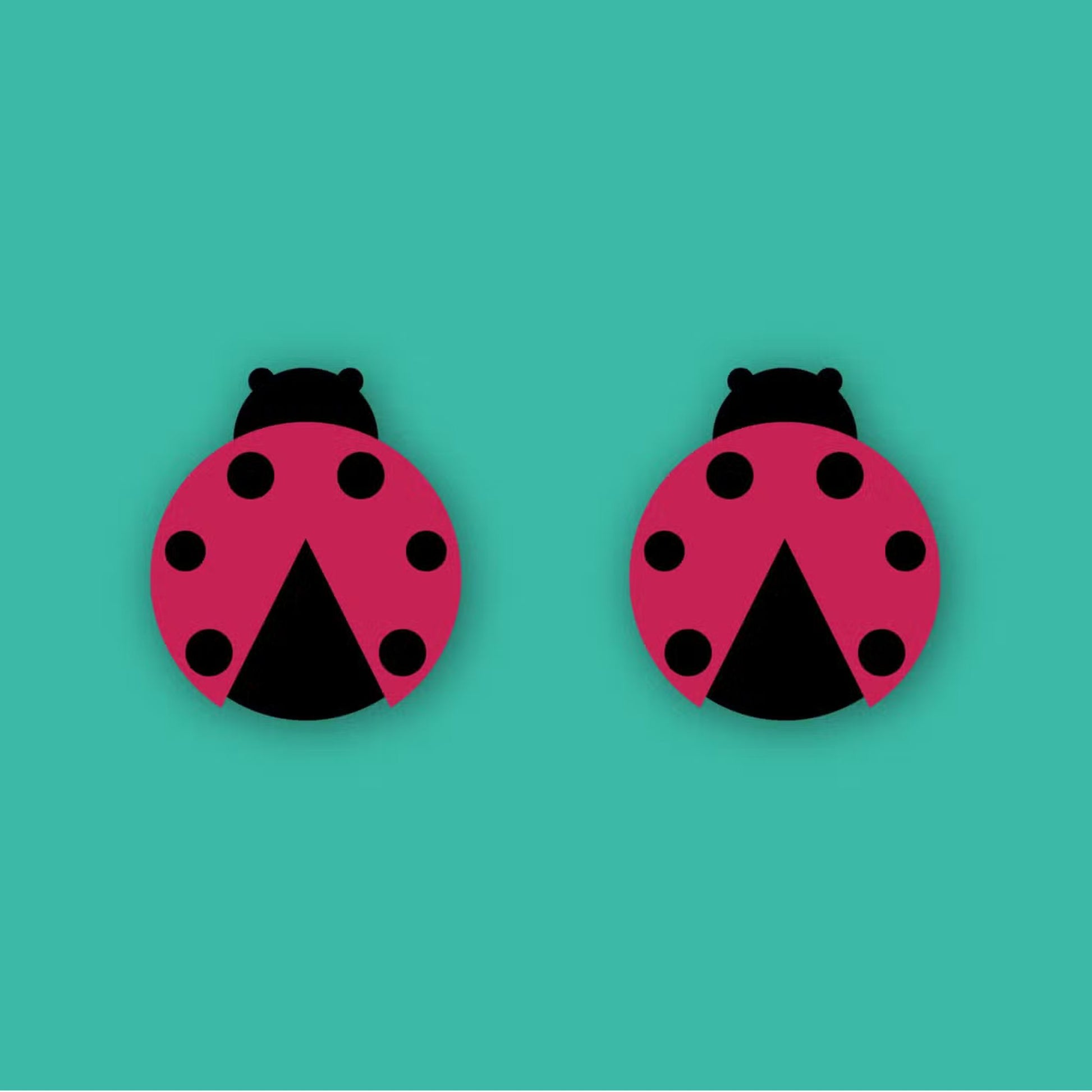 Ladybird - Eco Friendly Wooden Stud Earrings - The Little Jewellery Company