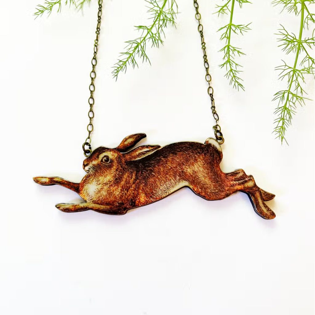 Large statement Hare necklace - The Little Jewellery Company