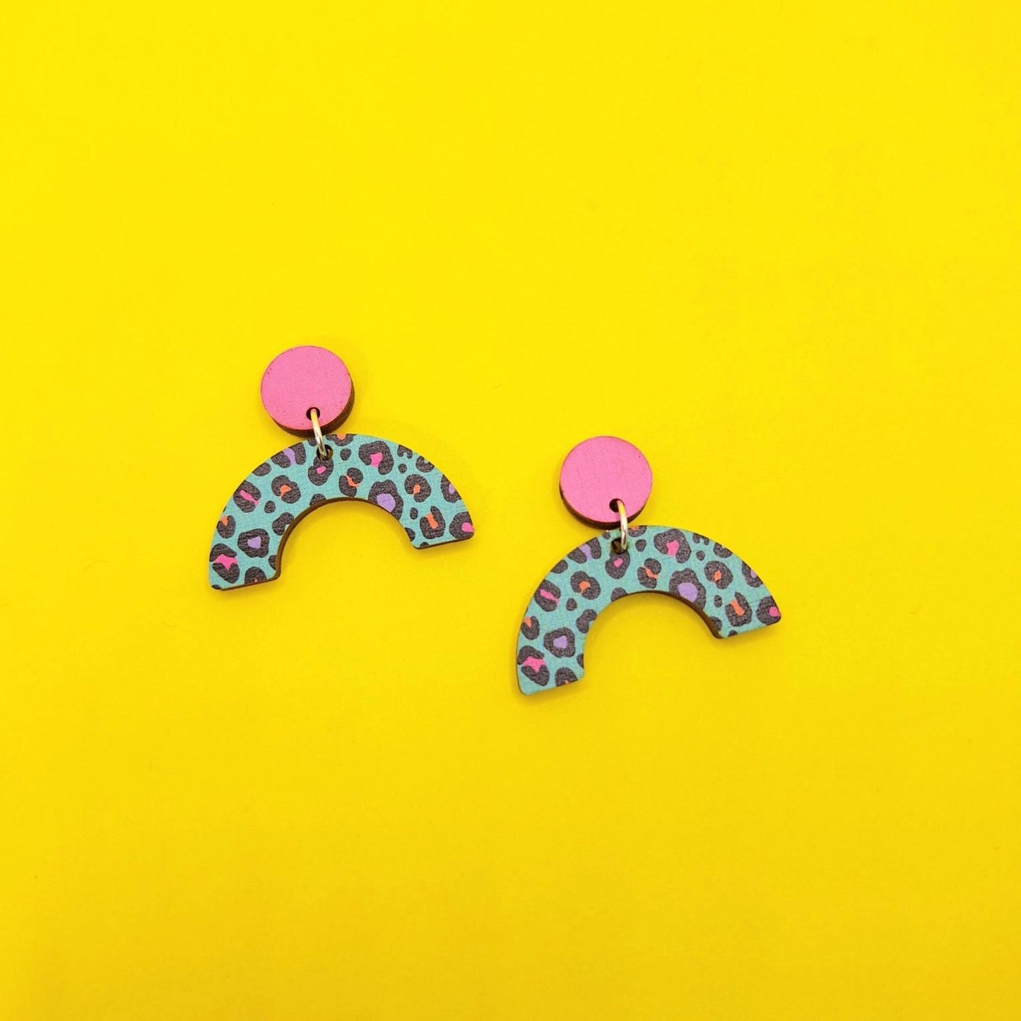 Leopard Print Mini Statement Earrings - The Little Jewellery Company