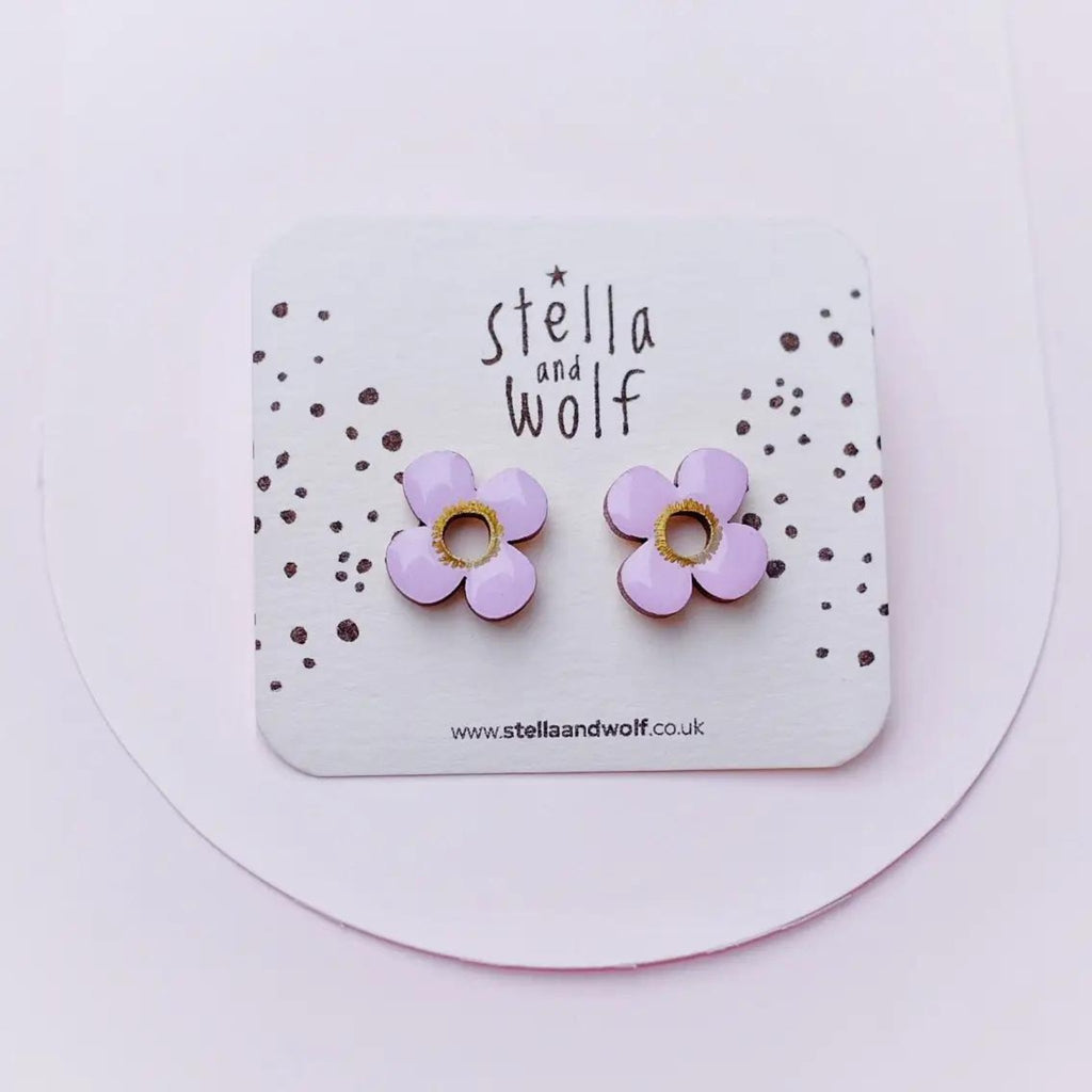 Lilac Flower Studs - The Little Jewellery Company