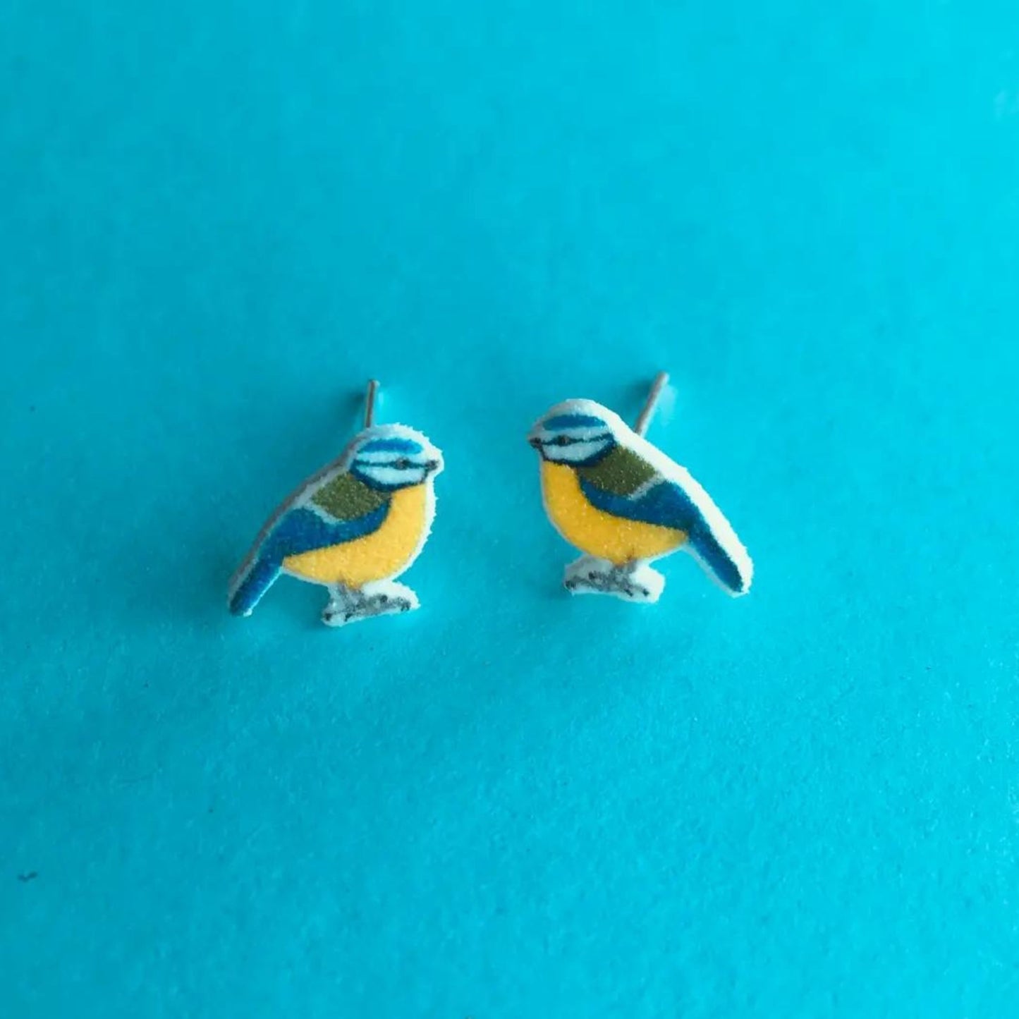 Little Blue Tit Studs - The Little Jewellery Company