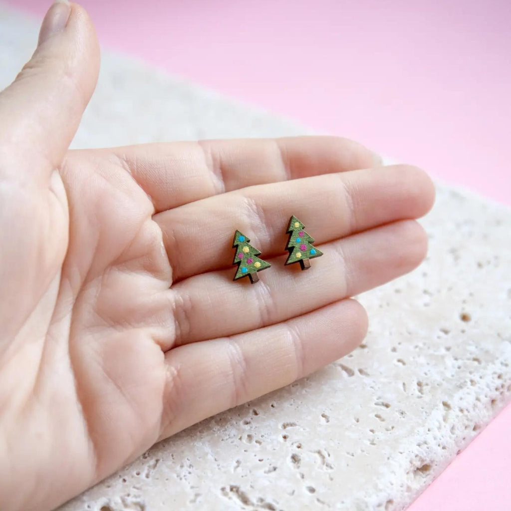 Little Christmas Tree Earrings - The Little Jewellery Company