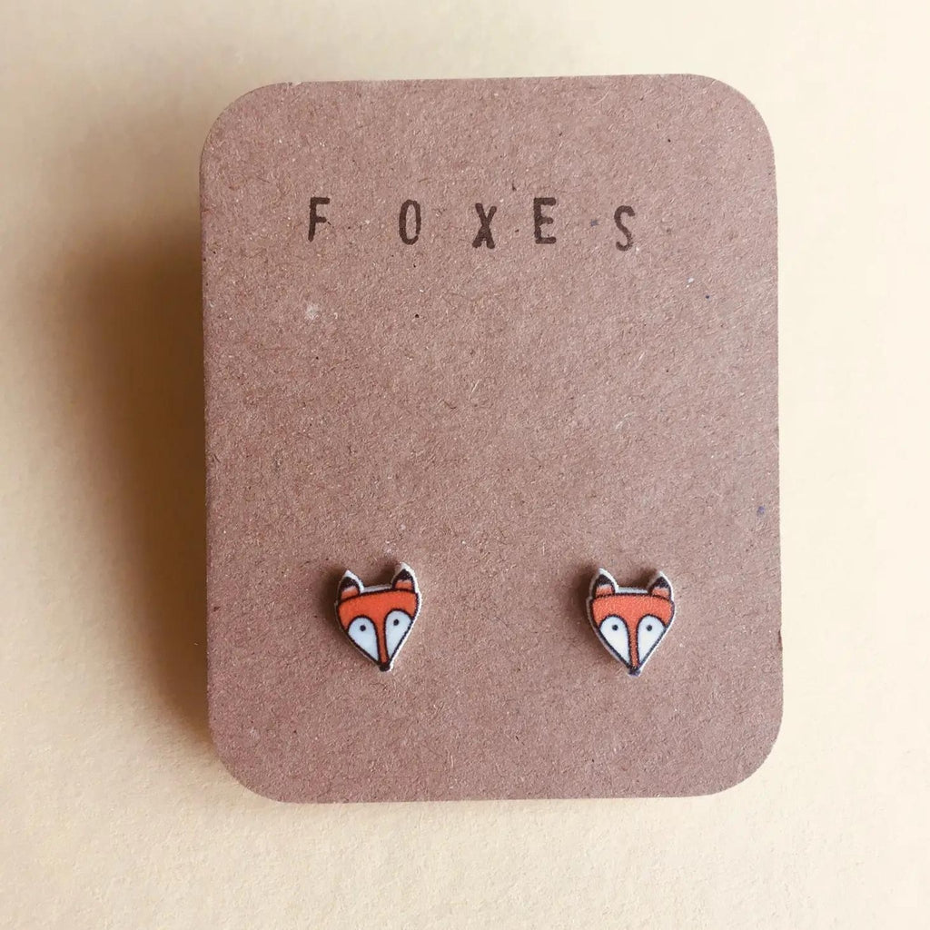 Little Orange Fox Studs - The Little Jewellery Company