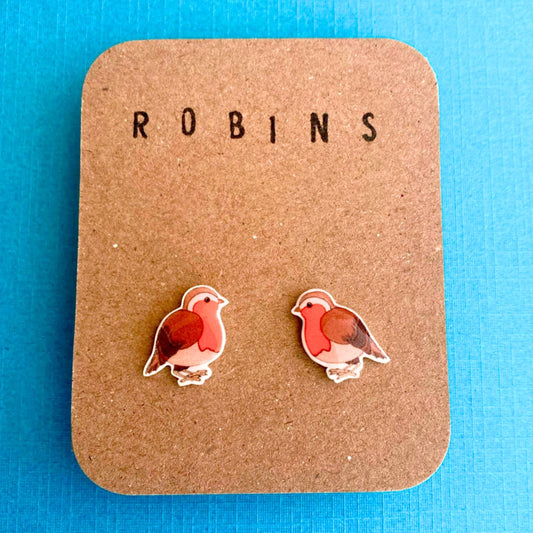 Little Robin Studs - The Little Jewellery Company