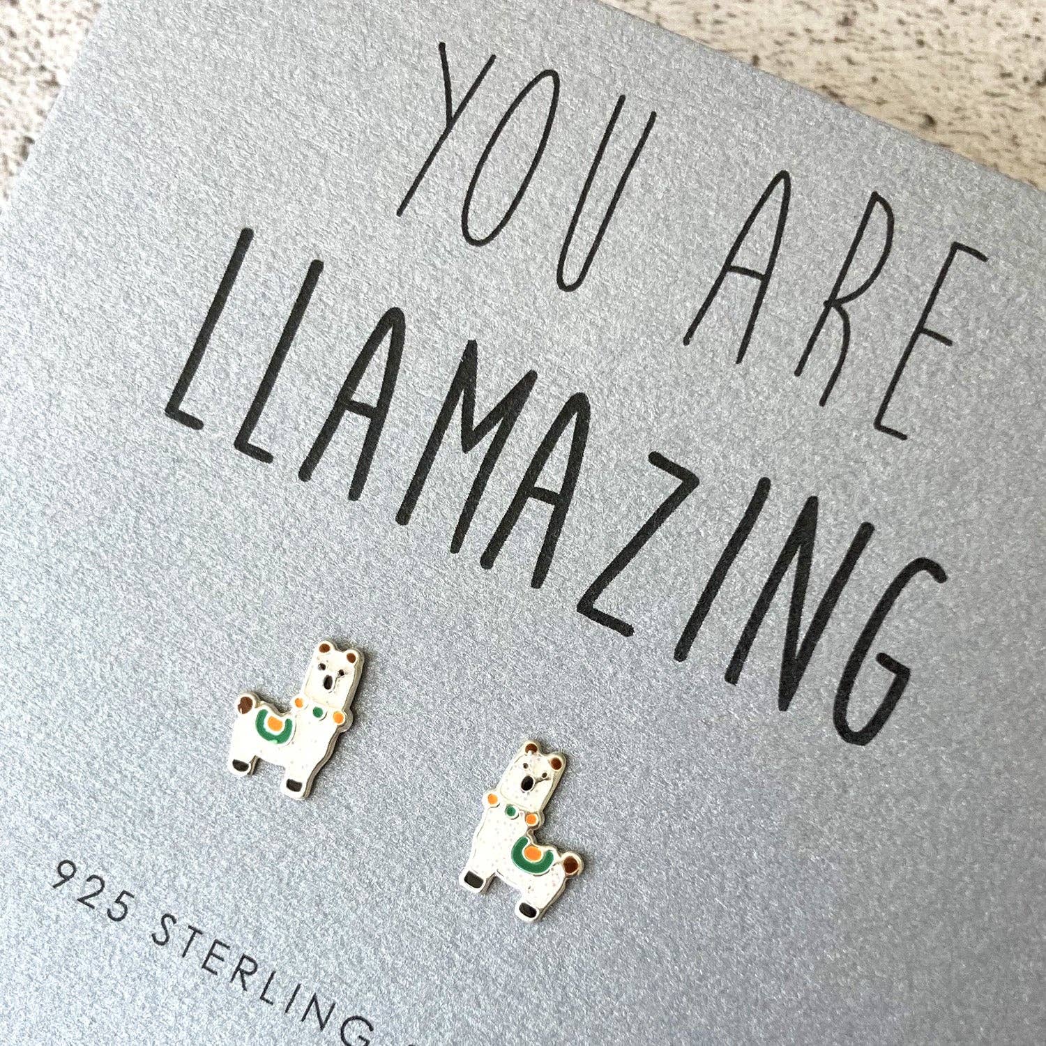 Llama Sterling Silver Earrings - The Little Jewellery Company