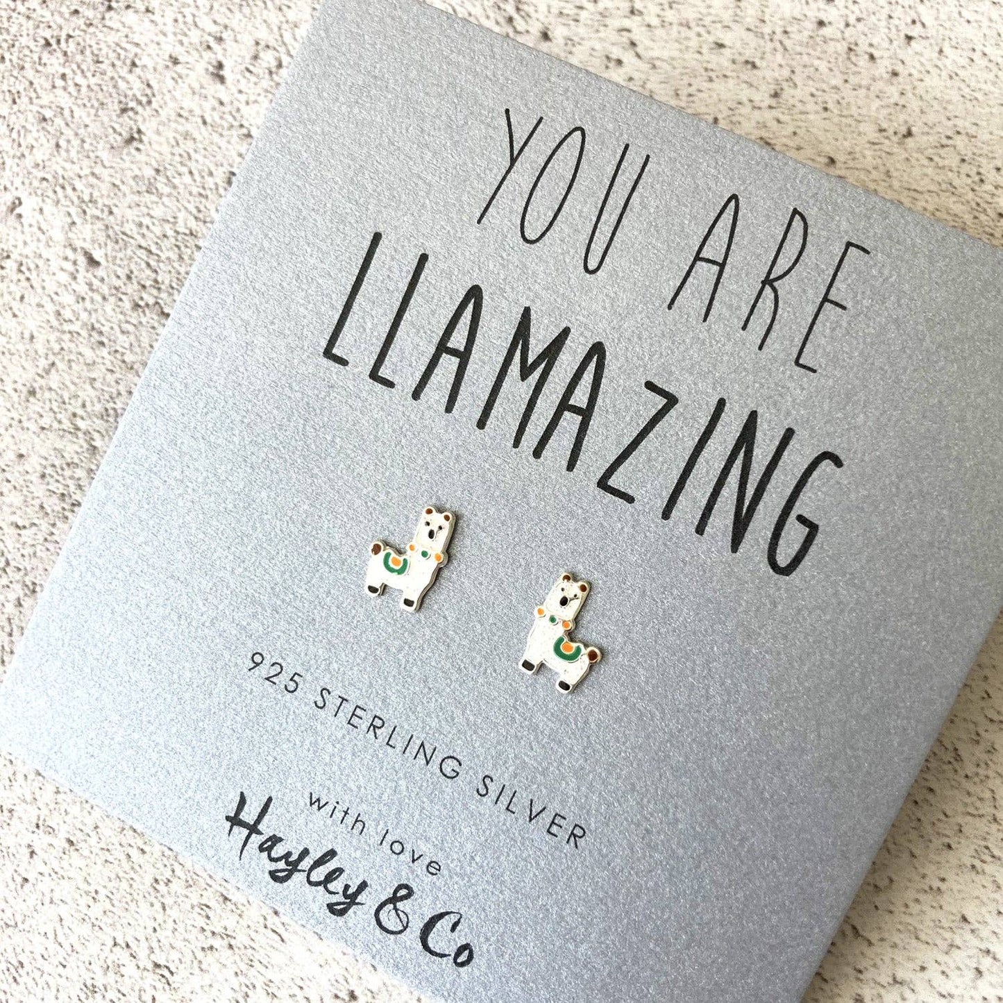 Llama Sterling Silver Earrings - The Little Jewellery Company