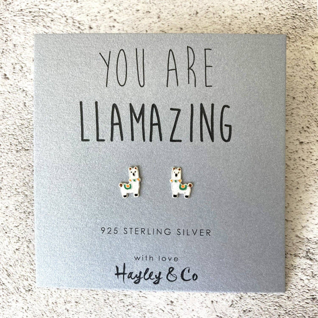 Llama Sterling Silver Earrings - The Little Jewellery Company