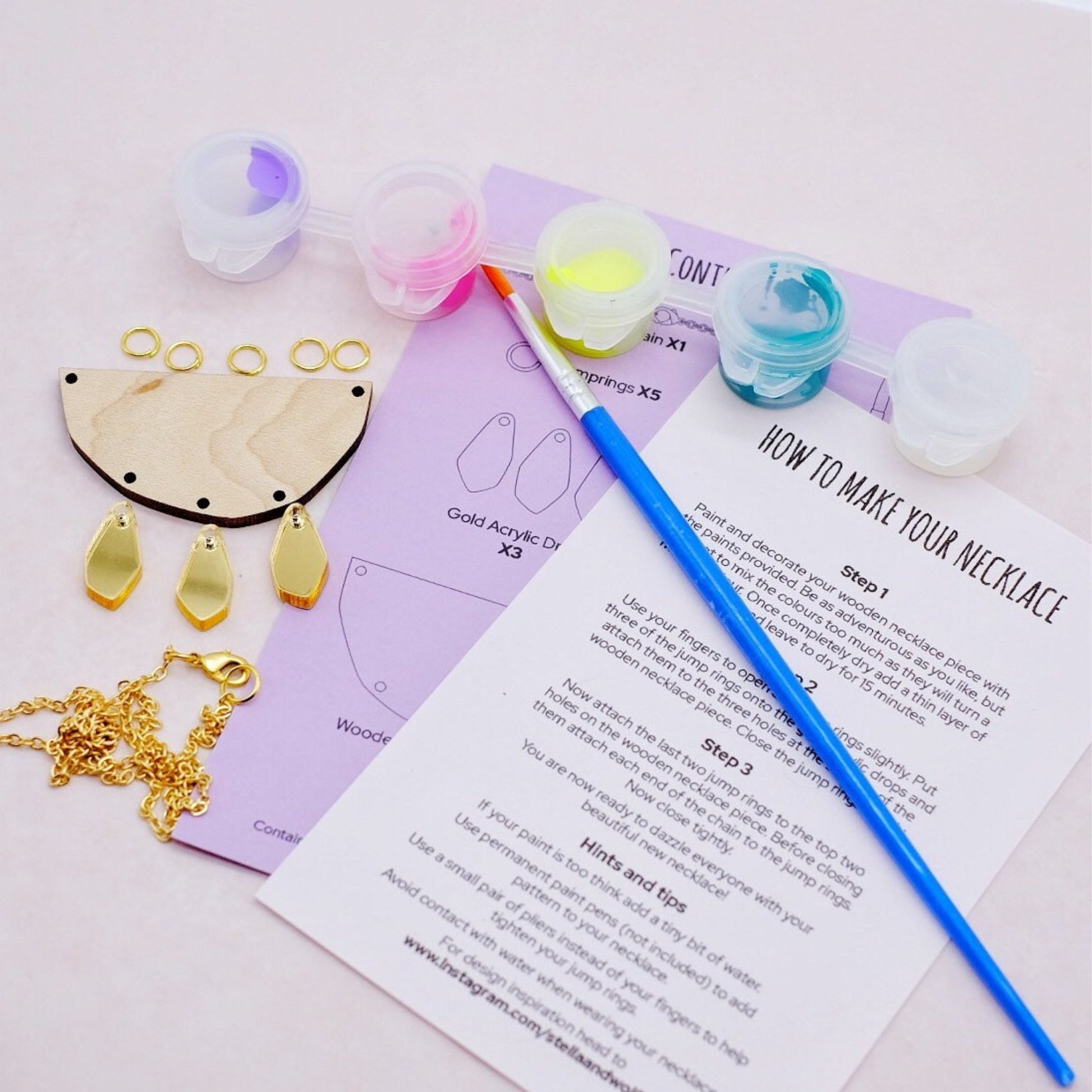 Make Your Own Necklace Kit (Dark) - The Little Jewellery Company