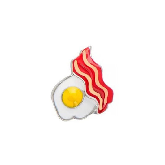 Memory Locket Charm - Bacon and Eggs - The Little Jewellery Company