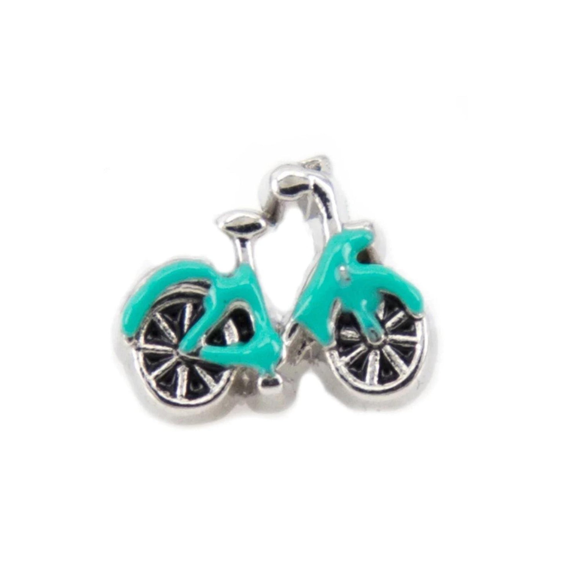 Memory Locket Charm - Bicycle Blue - The Little Jewellery Company