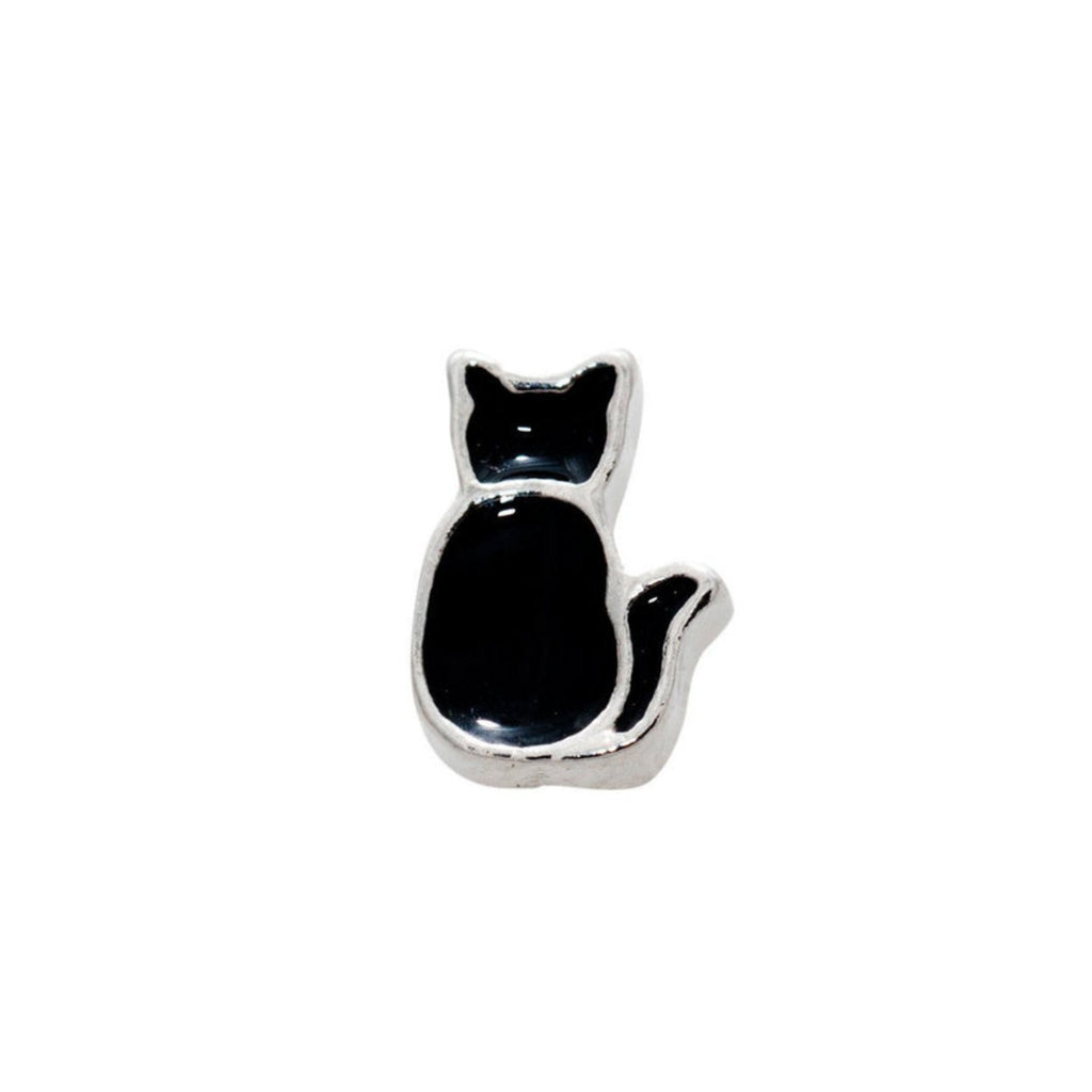 Memory Locket Charm - Black cat - The Little Jewellery Company