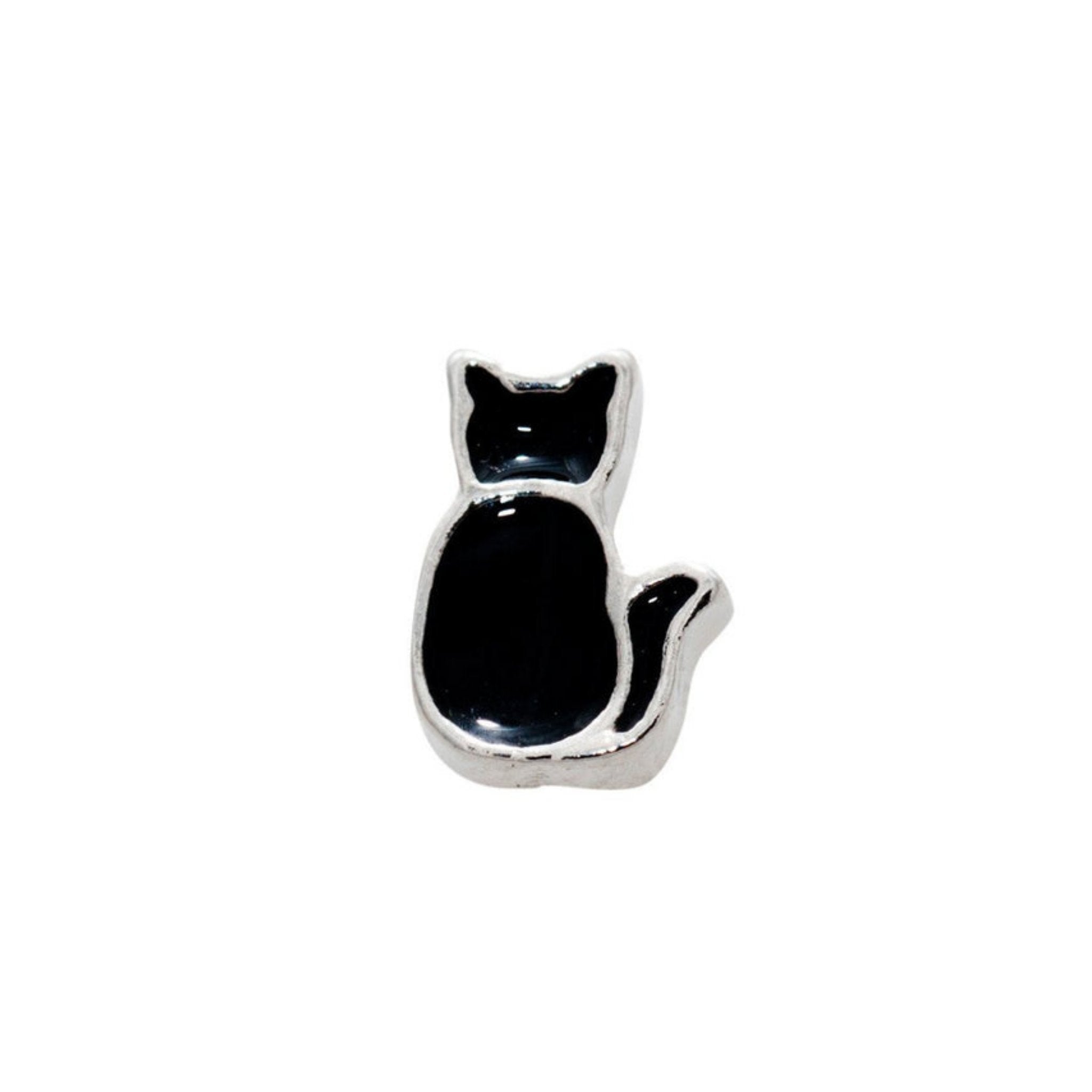 Memory Locket Charm - Black cat