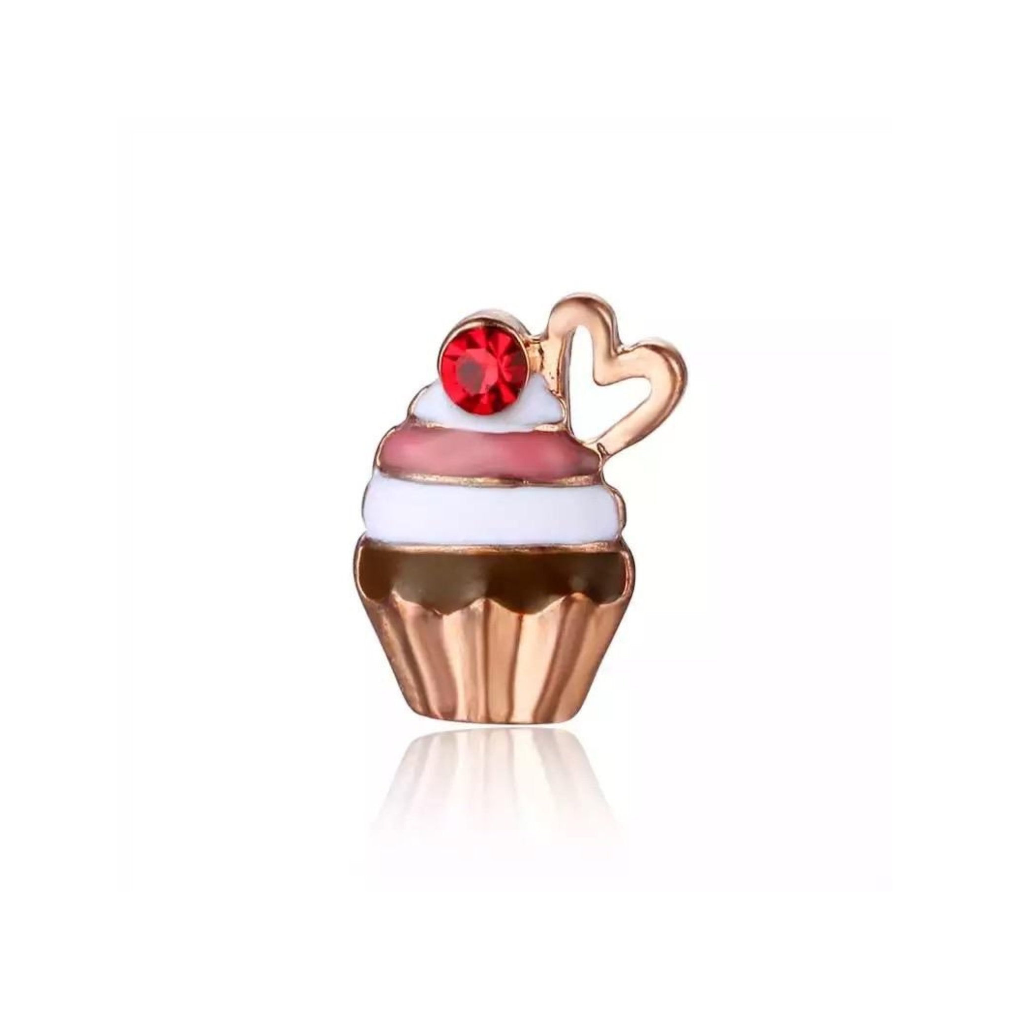 Memory Locket Charm - Cherry Cupcake