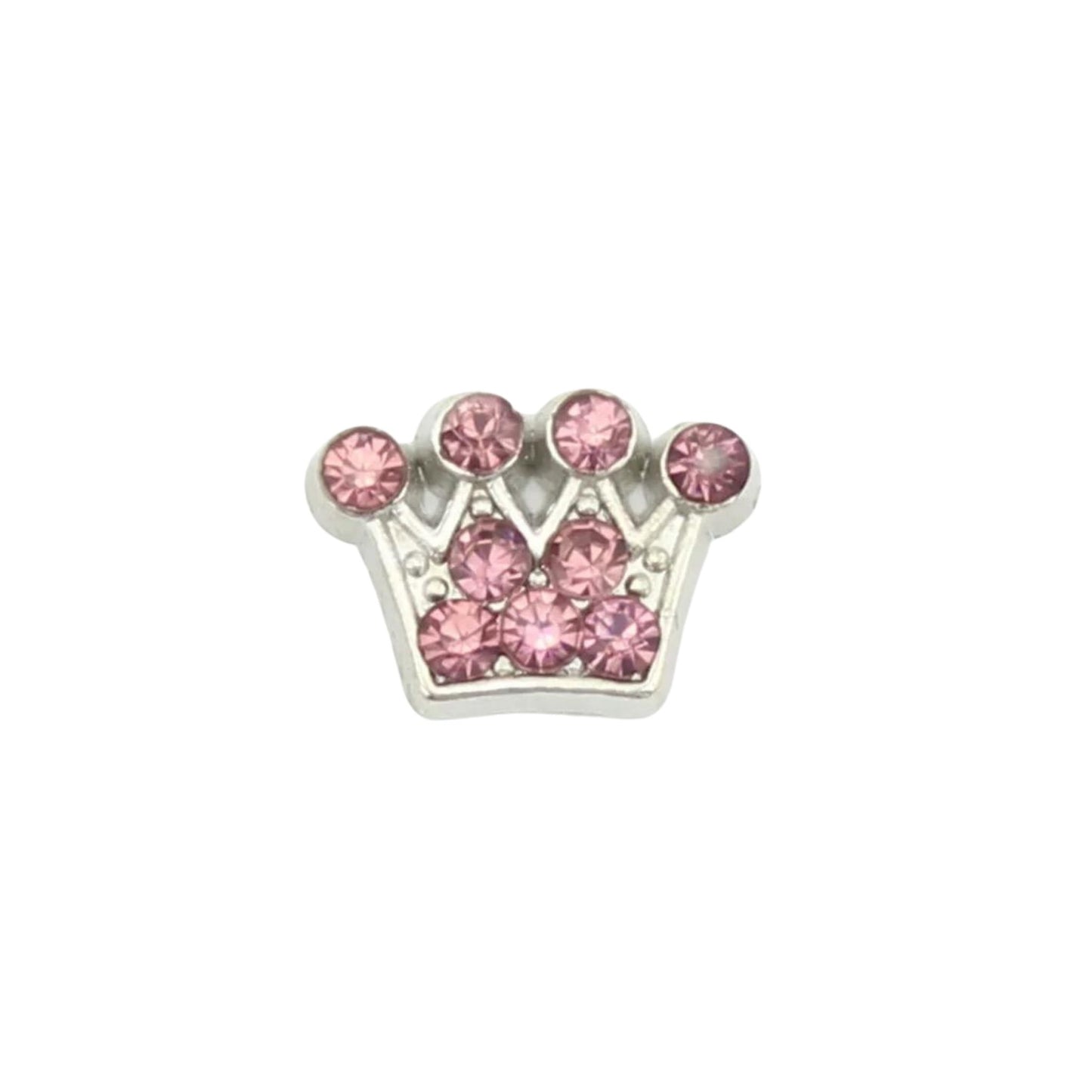 Memory Locket Charm - Crown Pink - The Little Jewellery Company