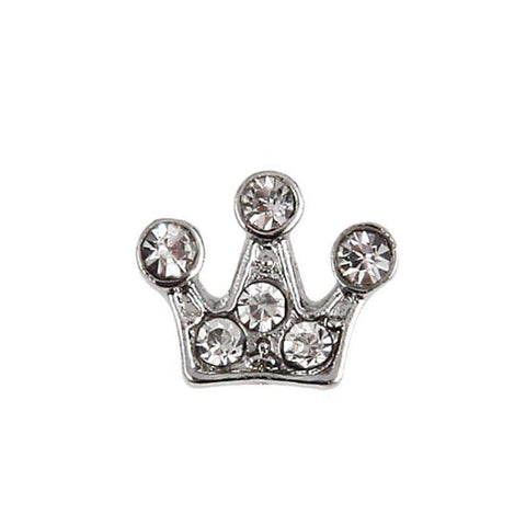 Memory Locket Charm - Crown (Silver)