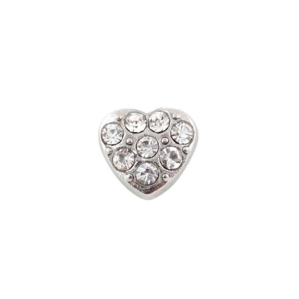 Memory Locket Charm - Crystal heart - The Little Jewellery Company