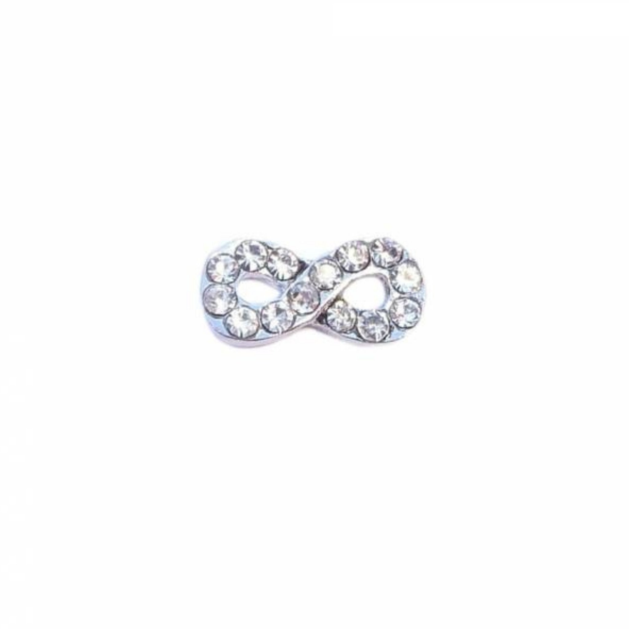 Memory Locket Charm - Crystal infinity symbol - The Little Jewellery Company