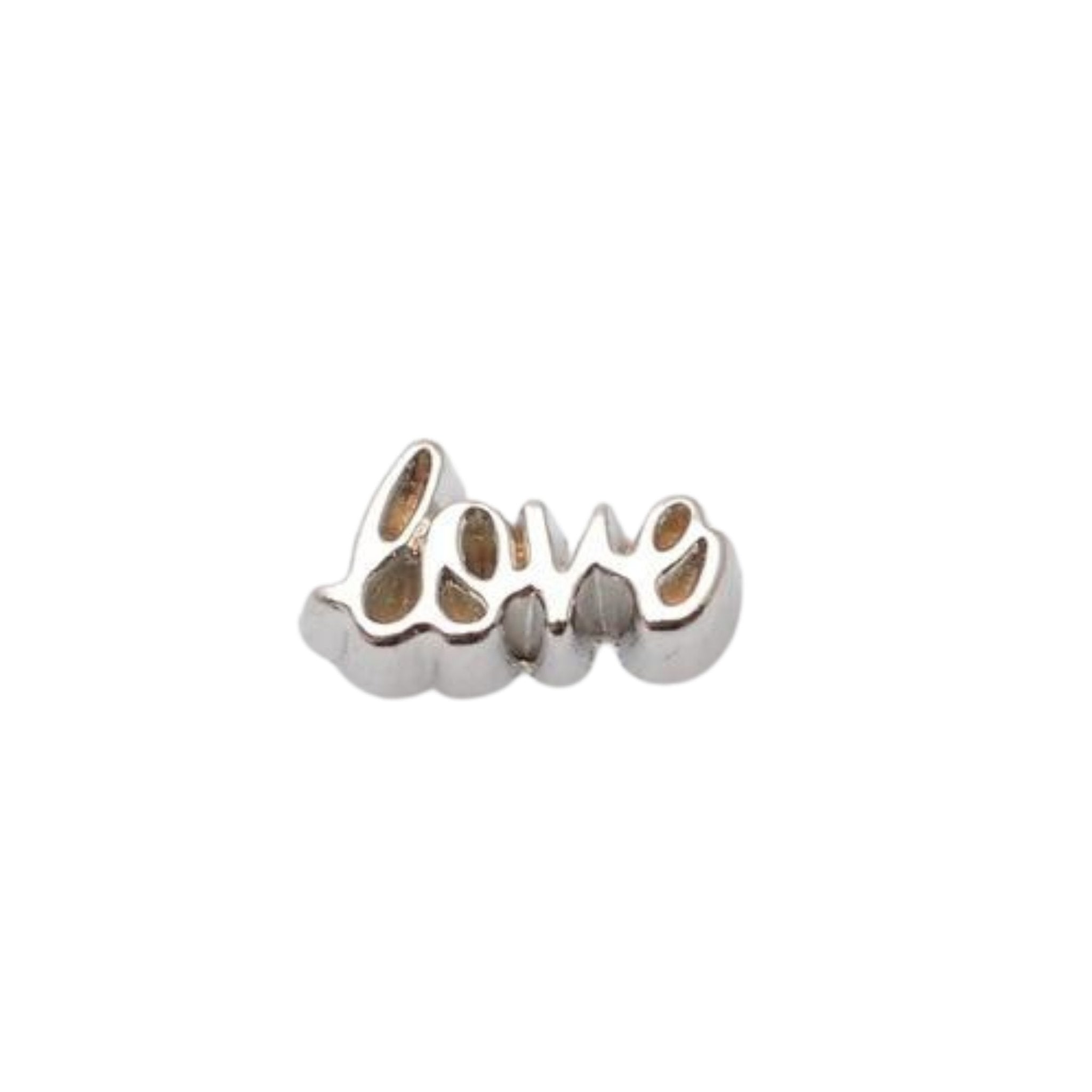 Memory Locket Charm - Cursive love - The Little Jewellery Company