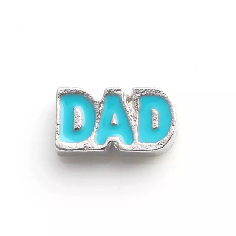 Memory Locket Charm - Dad (Blue)