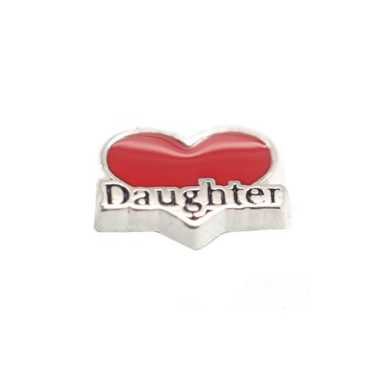 Memory Locket Charm - Daughter Red - The Little Jewellery Company