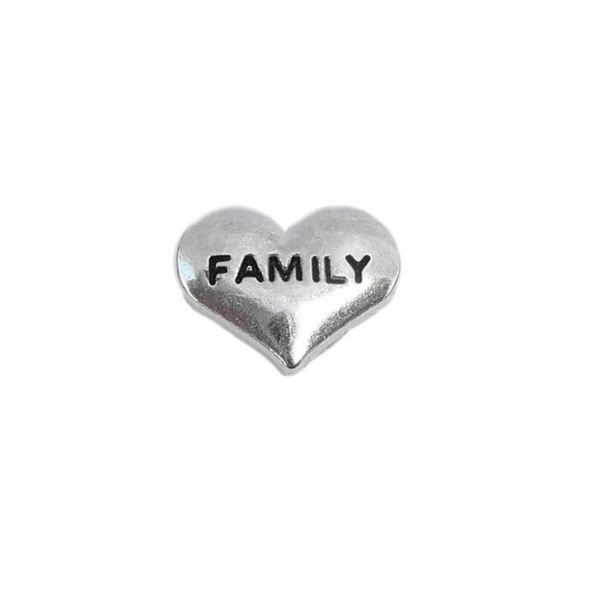 Memory Locket Charm - Family heart