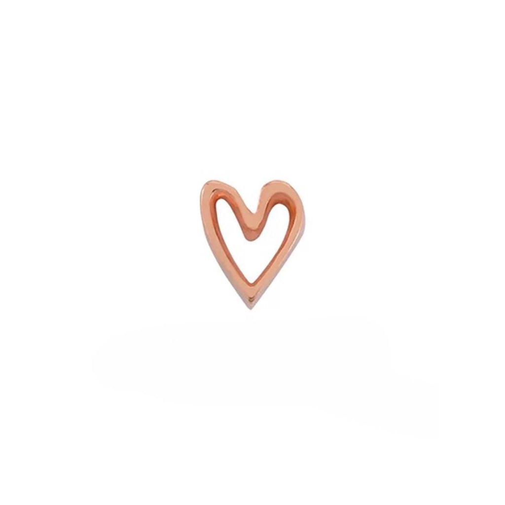 Memory Locket Charm - Heart Frame Rose Gold - The Little Jewellery Company