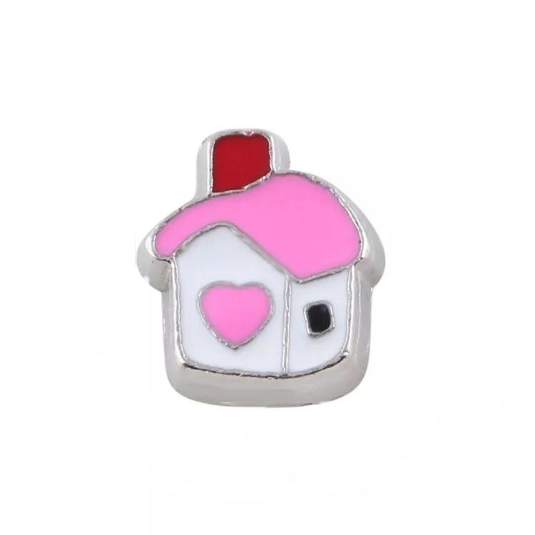 Memory Locket Charm - House (pink) - Your Locket