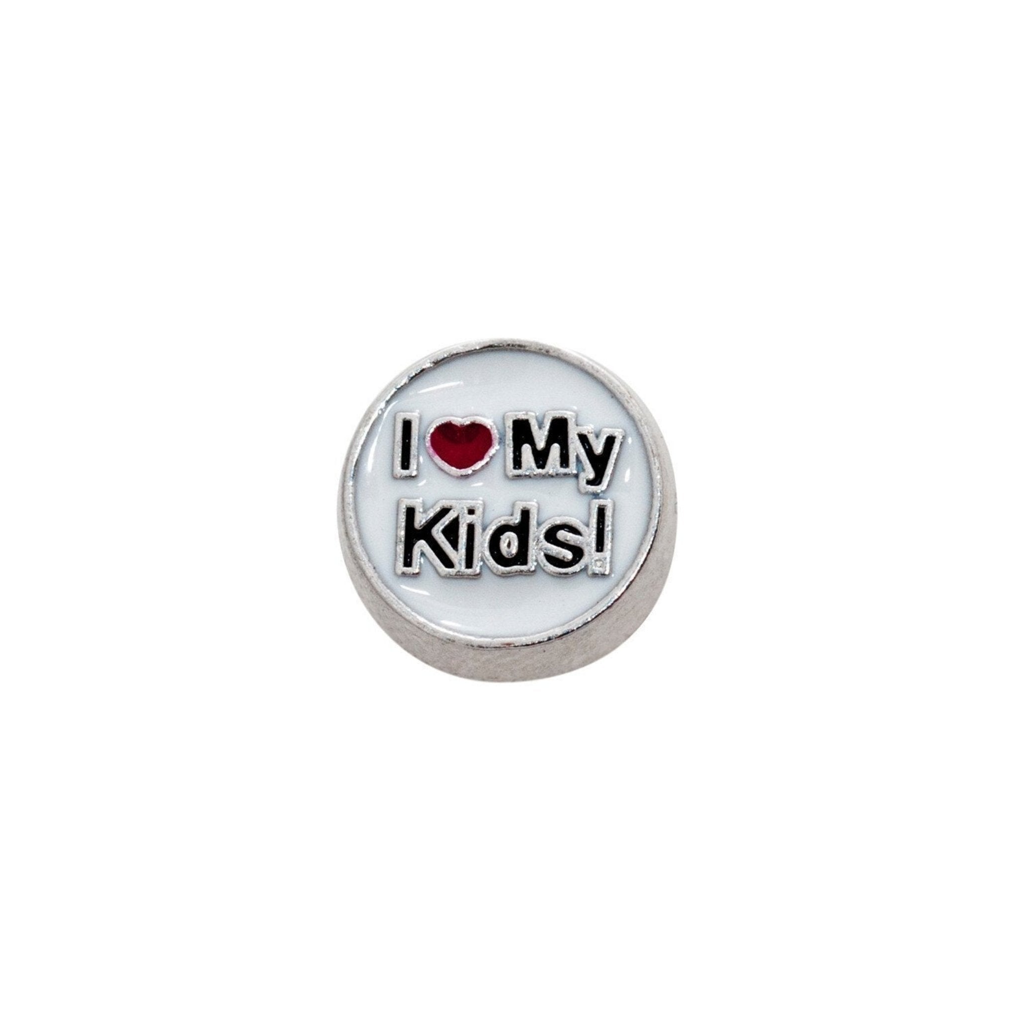 Memory Locket Charm - I love my kids